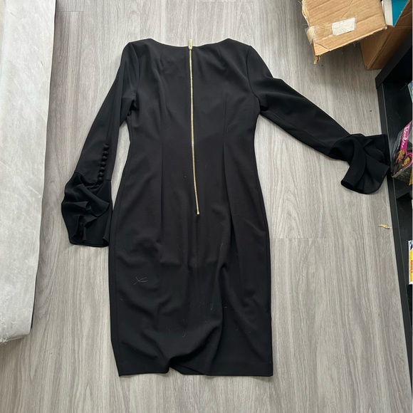 Black tight dress with button sleeves by Calvin Klein NWT - Picture 12 of 12